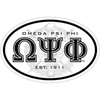 Omega Psi Phi Oval Crest – Shield Bumper Sticker