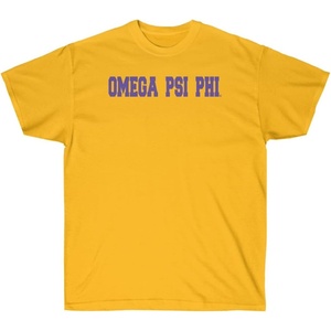 Omega Psi Phi College T-Shirt(Athletic Gold)