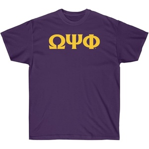 Omega Psi Phi Letter T-Shirt(Purple)