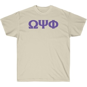 Omega Psi Phi Letter T-Shirt(Sand)