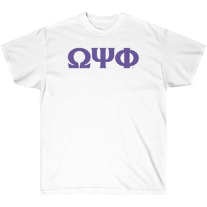 Omega Psi Phi Letter T-Shirt(White)