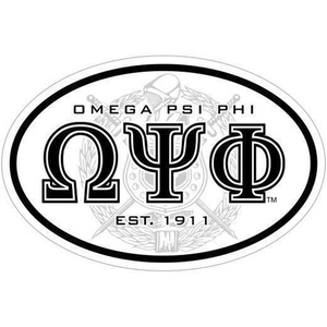 Omega Psi Phi Oval Crest – Shield Bumper Sticker