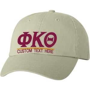 Personalized Phi Kappa Theta Greek Line Hat(Tan)