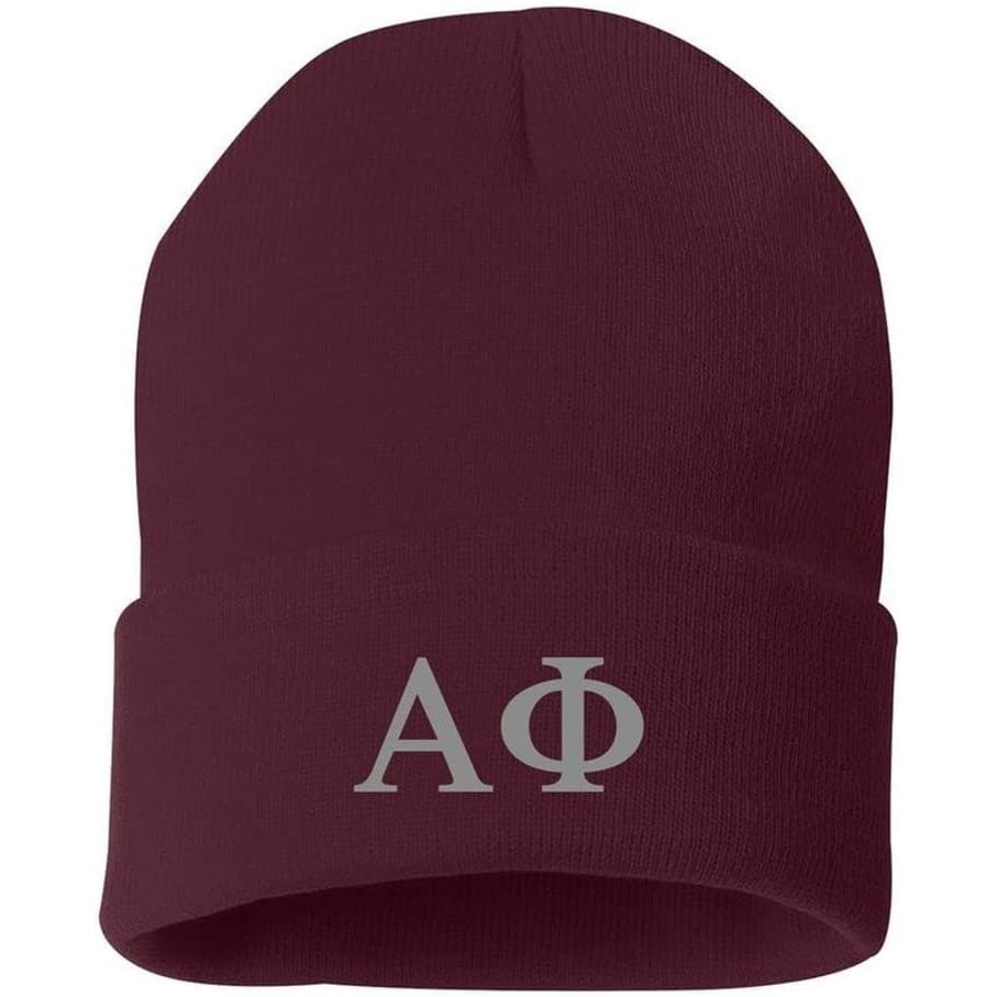 image:imageGreekgear Alpha Phi Greek Letter Knit Cap Maroon