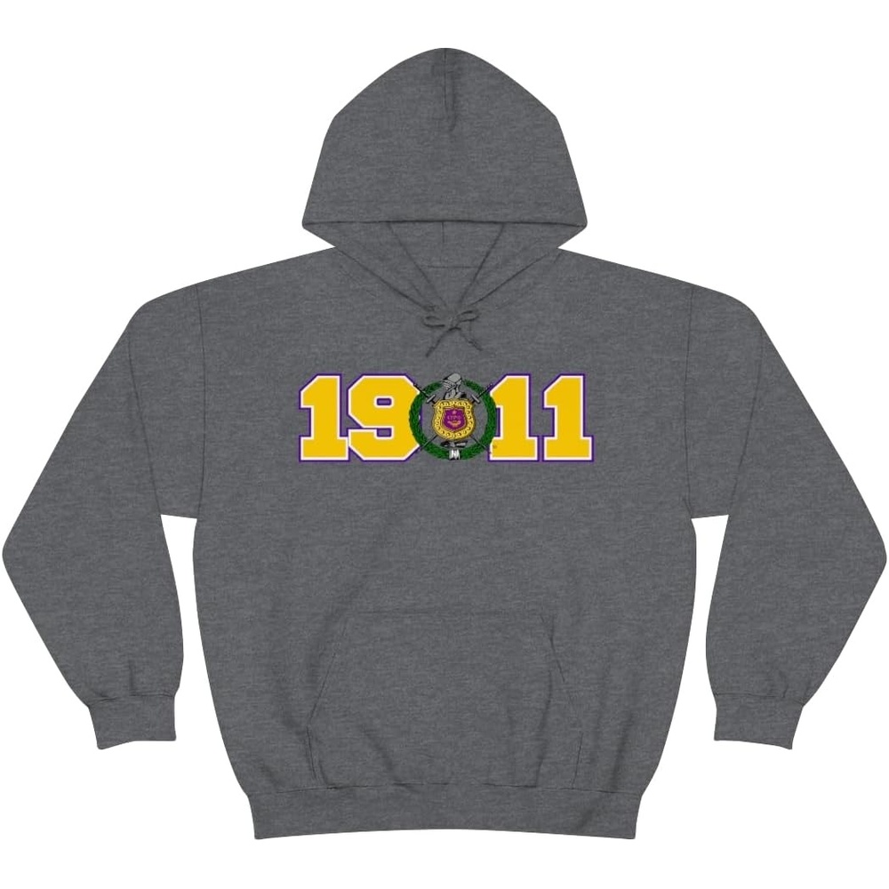 image:imageGreekgear Omega Psi Phi Year Crest HoodiesCharcoal Grey