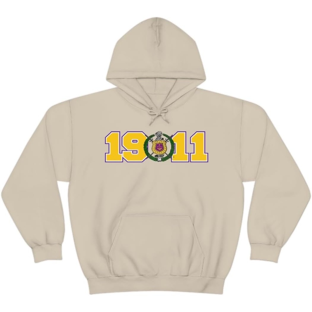 image:imageGreekgear Omega Psi Phi Year Crest HoodiesSand