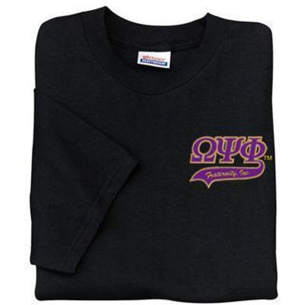 image:imageMens Omega Psi Phi TShirt Letters and SplashBlack