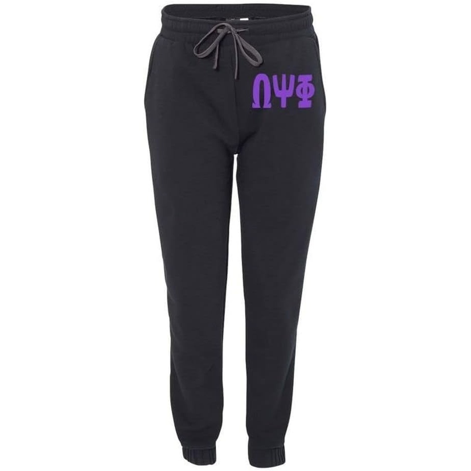 image:imageOmega Psi Phi Big Letter SweatpantsBlack