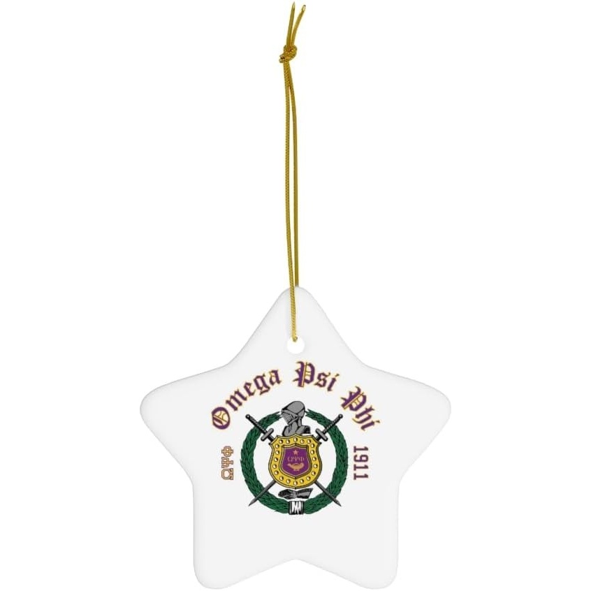 image:imageOmega Psi Phi Ceramic Ornaments CircleStar