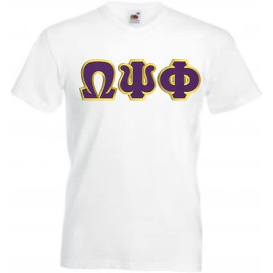 image:imageOmega Psi Phi Lettered VNeck TShirtWhite