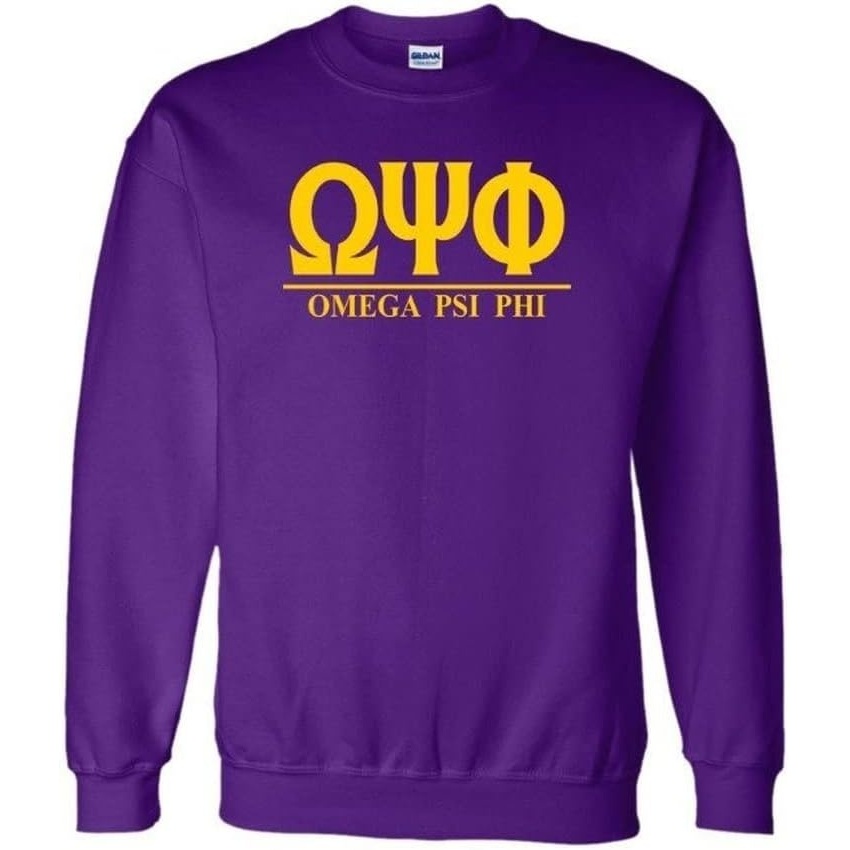 image:imageOmega Psi Phi Message Crewneck SweatshirtsPurple