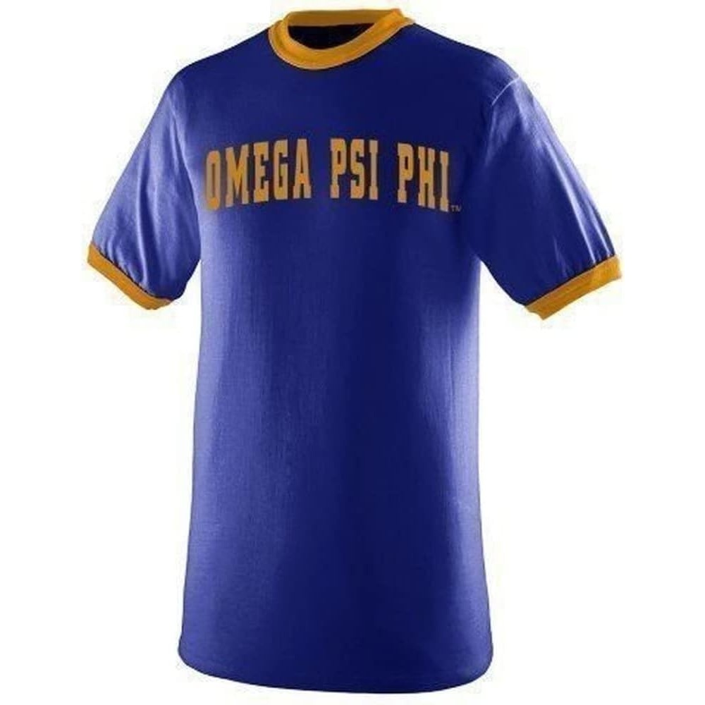 image:imageOmega Psi Phi Ringer TShirtPurpleGold
