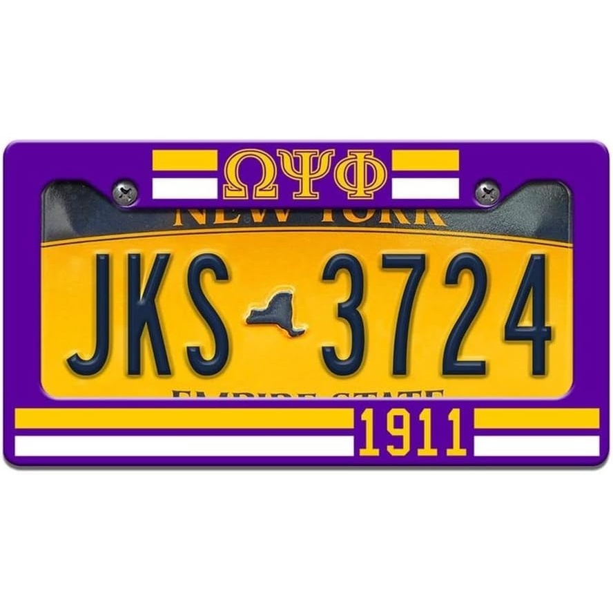 image:imageOmega Psi Phi Year License Plate Frame