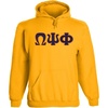Greekgear Omega Psi Phi Twill Hooded Sweatshirt(Gold)