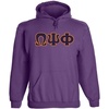 Greekgear Omega Psi Phi Twill Hooded Sweatshirt(Purple)