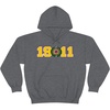 Greekgear Omega Psi Phi Year Crest Hoodies(Charcoal Grey)