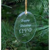 Omega Psi Phi Glass Ornament