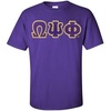 Omega Psi Phi Lettered Twill T-Shirt(Purple)