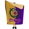 Omega Psi Phi Two Tone Sherpa Lap Blanket
