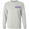 Omega Psi Phi World Famous Crest – Shield Long Sleeve T-Shirt(Light Grey)