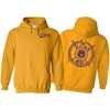Omega Psi Phi World Famous Crest – Shield Printed Hooded Sweatshirt(Gold)