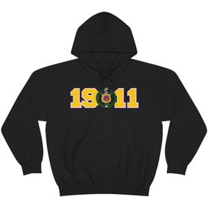 Greekgear Omega Psi Phi Year Crest Hoodies(Black)