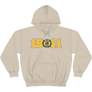 Greekgear Omega Psi Phi Year Crest Hoodies(Sand)