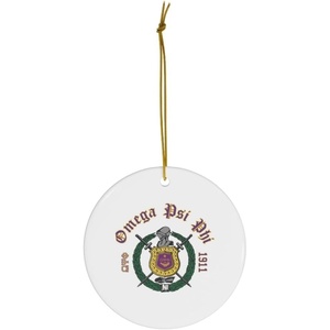 Omega Psi Phi Ceramic Ornaments Circle(Round)