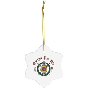 Omega Psi Phi Ceramic Ornaments Circle(Snowflake)