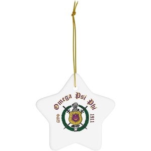 Omega Psi Phi Ceramic Ornaments Circle(Star)