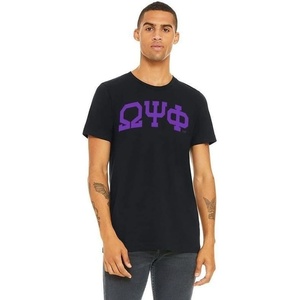 Omega Psi Phi Greek Lettered Arch T-Shirt(Black)