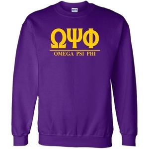 Omega Psi Phi Message Crewneck Sweatshirts(Purple)