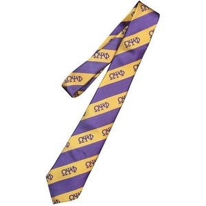 Omega Psi Phi Striped Tie