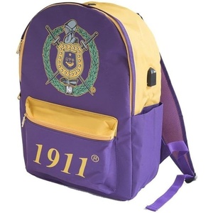 Omega Psi Phi USB Port Backpack