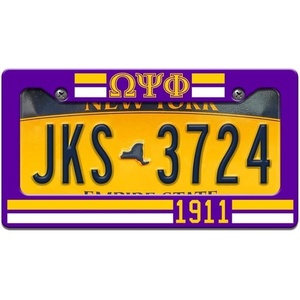Omega Psi Phi Year License Plate Frame