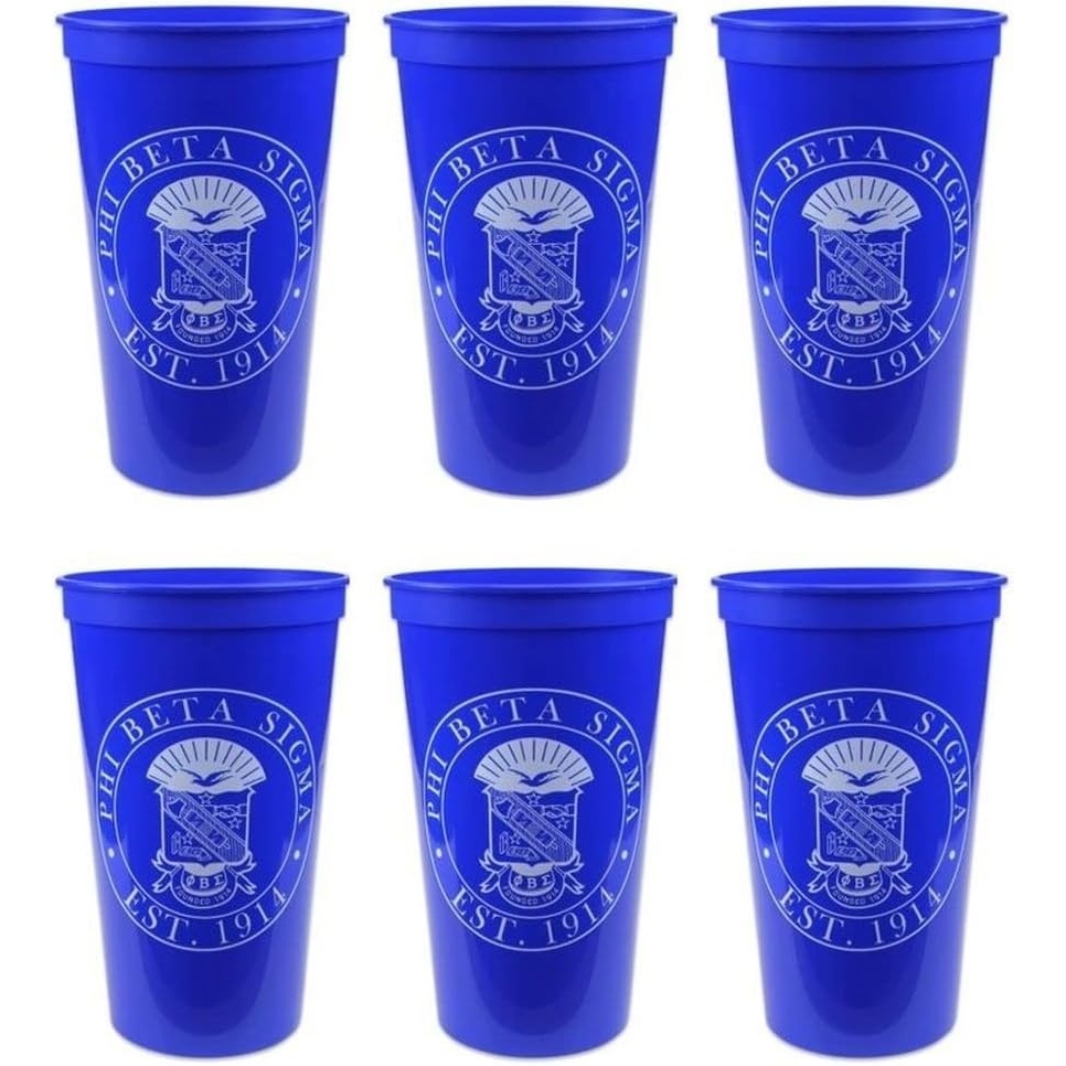 image:imageGreekgear Phi Beta Sigma Set of 6 Big Plastic Stadium Cups
