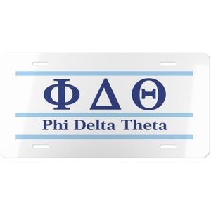 Phi Delta Theta Lettered Lines License Covers