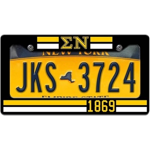 Sigma Nu Year License Plate Frame