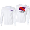 Sigma Phi Epsilon SigEp Flag Long Sleeve T-Shirt(White)