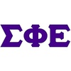 Sigma Phi Epsilon SigEp Big Greek Letter Window Sticker Decal 4 Inches Purple(Purple)