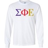 Sigma Phi Epsilon SigEp Logo Long Sleeve Tee(White)