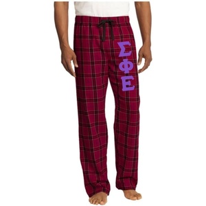 Greekgear Sigma Phi Epsilon SigEp Flannel Plaid Pant – PJ’s(Red)
