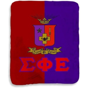 Greekgear Sigma Phi Epsilon SigEp Two Tone Sherpa Lap Blanket
