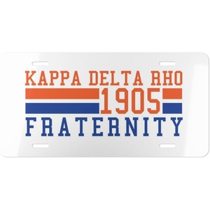 Kappa Delta Rho Year License Plates