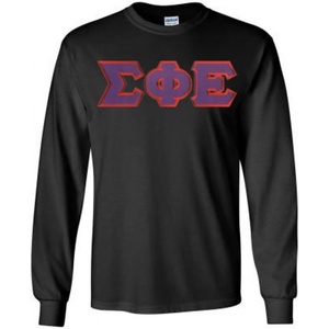 Sigma Phi Epsilon Lettered Long Sleeve(Black)