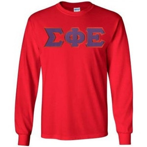 Sigma Phi Epsilon Lettered Long Sleeve(Red)