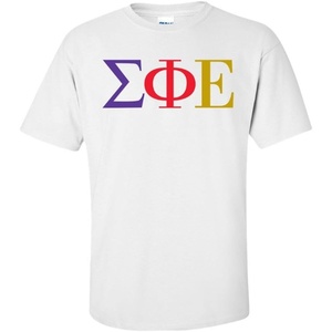 Sigma Phi Epsilon SigEp Logo Short Sleeve Tee(White)