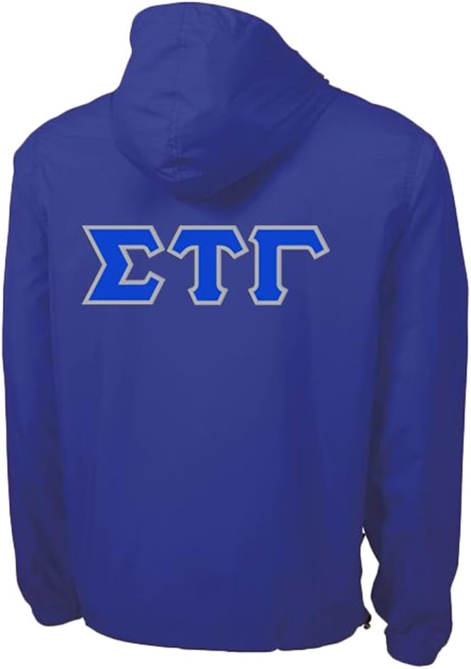 image:imageSigma Tau Gamma Tackle Twill Lettered Pack N Go PulloverRoyal Blue