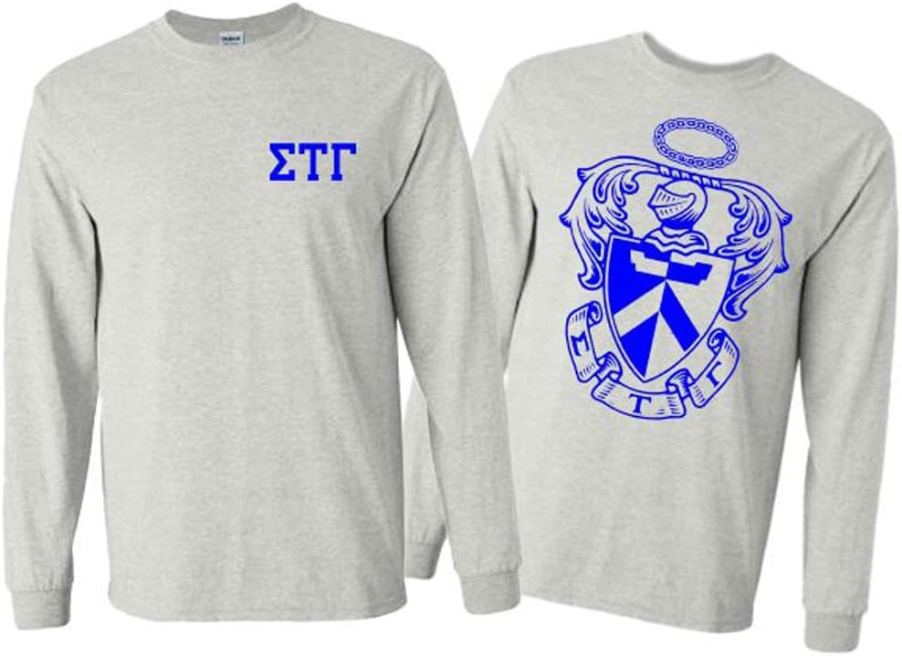 image:imageSigma Tau Gamma World Famous Crest Long Sleeve TShirtLight Grey