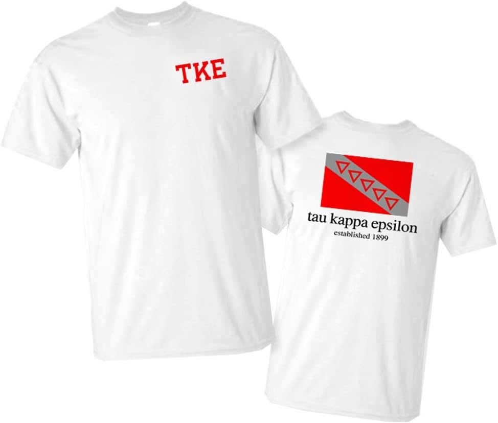 image:imageTau Kappa Epsilon TKE Flag TShirtWhite